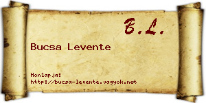 Bucsa Levente névjegykártya